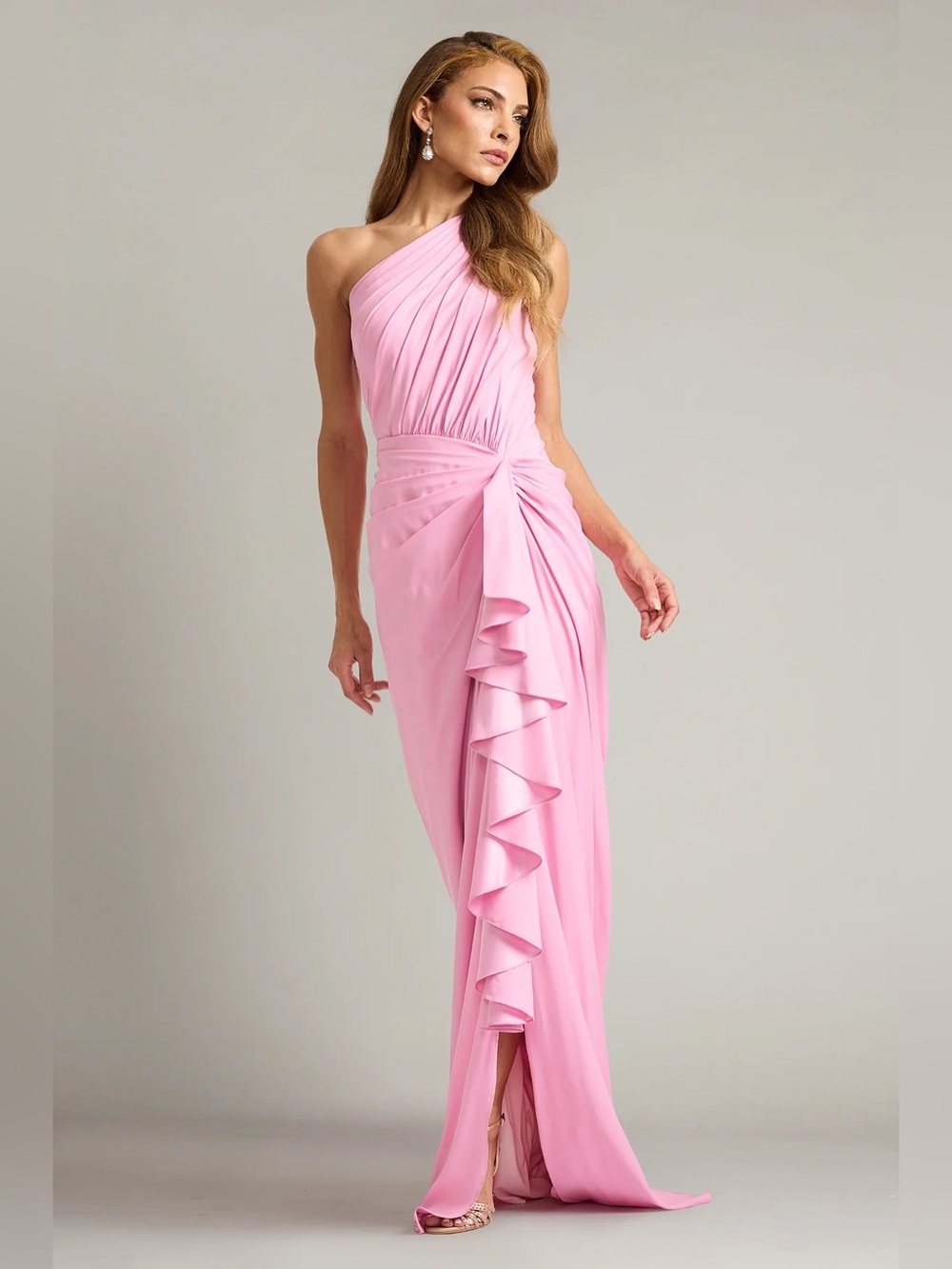TADASHI SHOJI - LENA WATERFALL DRAPE GOWN